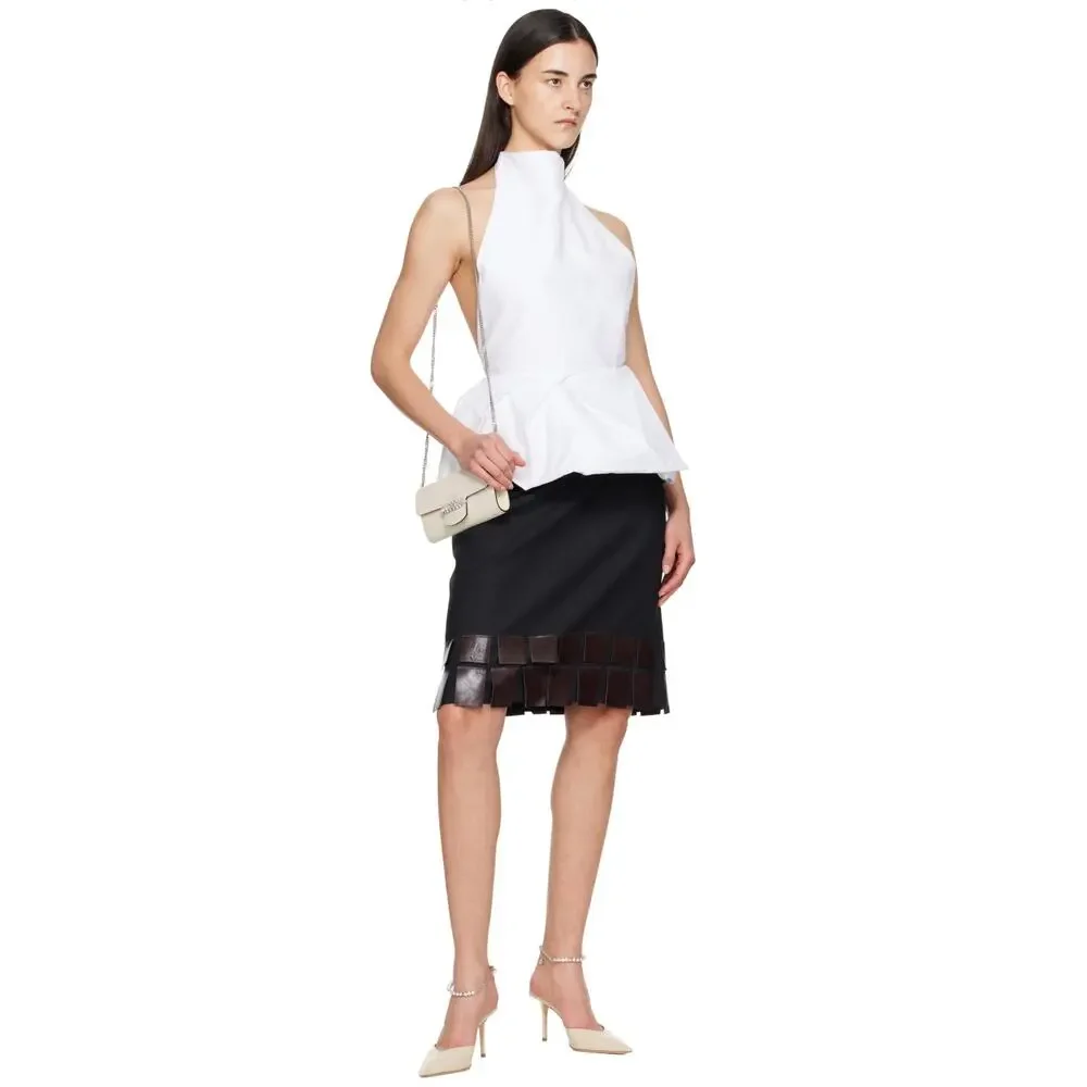 Jimmy Choo Off-White Saeda 85 with Crystal (Size IT 36)